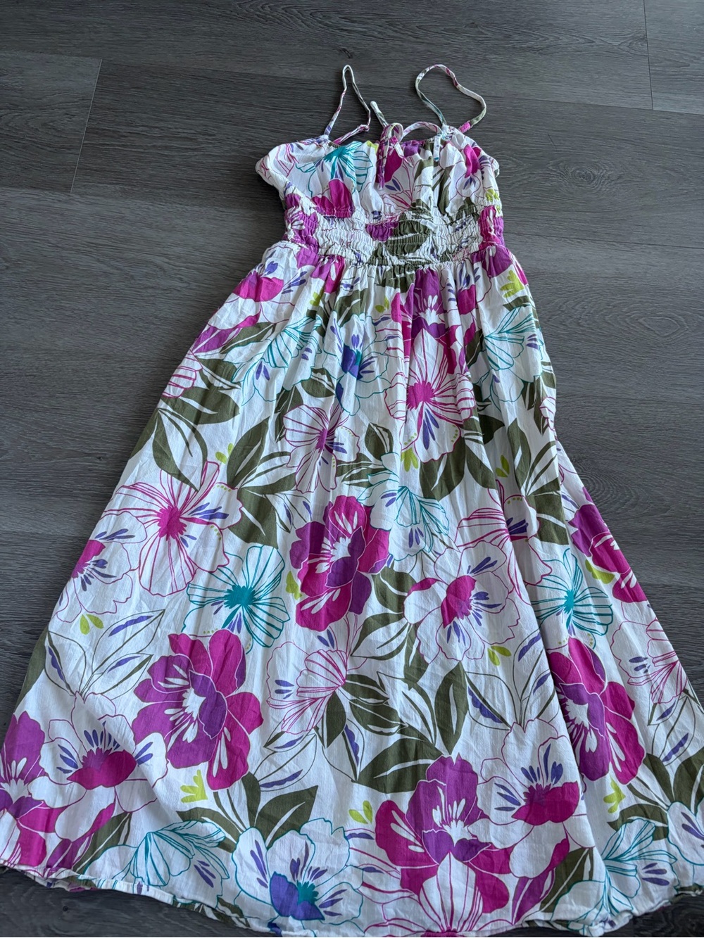 Gap floral milkmaid maxi‎ dress fairy romantic feminine flowy cottagecore